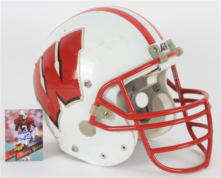 1993-94 Kenny Gales Wisconsin Badgers Game Worn Helmet (MEARS LOA)