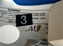 1993-94 Kenny Gales Wisconsin Badgers Game Worn Helmet (MEARS LOA)