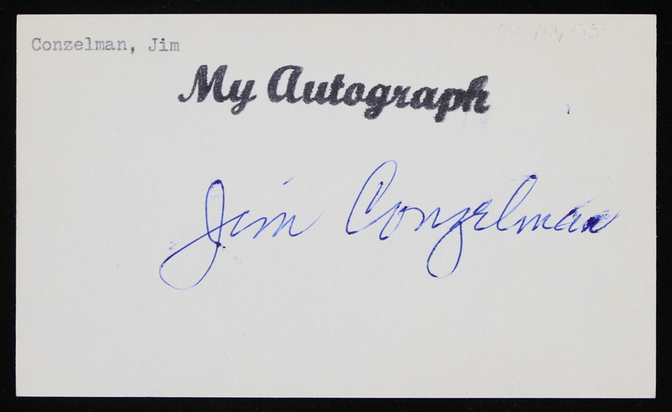 1920-1948 Jim Conzelman (d.1970) American Football Player and Coach Signed 3"x5" Index Card (JSA)