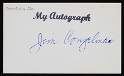 1920-1948 Jim Conzelman (d.1970) American Football Player and Coach Signed 3"x5" Index Card (JSA)