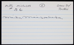 1929-1937 Mike Michalske (d.1983) Green Bay Packers Signed Index Card (JSA)