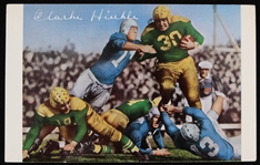 1932-1941 Clarke Hinkle (d.1988) Green Bay Packers Signed (on back) Postcard (JSA)