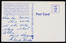 1932-1941 Clarke Hinkle (d.1988) Green Bay Packers Signed (on back) Postcard (JSA)