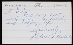 1929-1931 Ernie Nevers (d.1976) Chicago Cardinals Signed Index Card (JSA)