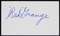 1925-1934 Harold "Red" Grange (d.1991) Chicago Bears Signed Index Card (JSA)