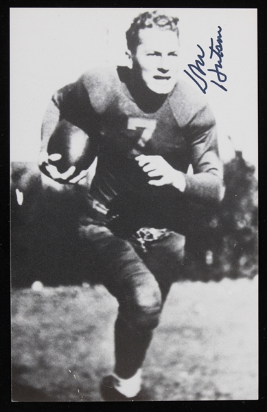 1932-1934 Don Hutson (d.1997) Alabama Crimson Tide Autographed 4"x6" B&W Photo (JSA)