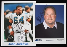 1996-2008 John Jurkovic Jacksonville Jaguars and Mike Holmgren Seattle Seahawks Autographded 8"x10" Color Photos (Lot of 2) (JSA)