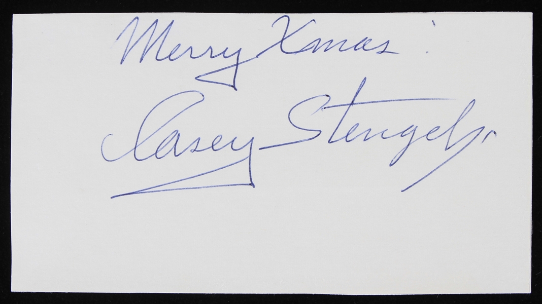 1921-1923 Casey Stangel (d.1975) Signed (on back) 2"x5" B&W Photo (JSA)