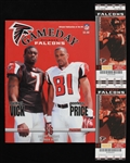 2003 Green Bay Packers vs Atlanta Falcons Ticket Stubs and Gameday Program from 8/9/03 (Lot of 3)