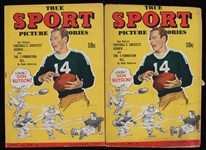 1944 True Sport Picture Stories Magazine with Don Hutson Green Bay Packers on the Cover (Lot of 2)