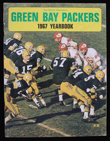 1967 Bart Starr Green Bay Packers Signed Yearbook (JSA)