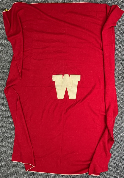 1950s-60s Wisconsin Badgers 72" x 86" Wool Camp Randall Stadium Blanket