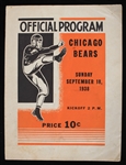 1938 Green Bay Packers Chicago Bears City Stadium Game Program