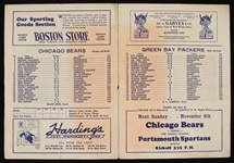 1931 Chicago Bears Green Bay Packers Wrigley Field Game Program