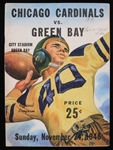 1946 Green Bay Packers Chicago Cardinals City Stadium Game Program
