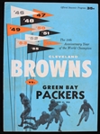 1955 Cleveland Brown Green Bay Packers Cleveland Municipal Stadium Game Program