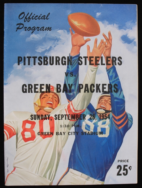 1954 Green Bay Packers Pittsburgh Steelers City Stadium Game Program