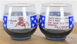 1969 Apollo 11 First Man On The Moon Lunar Landing Commemorative Drinking Glasses - Case of 12
