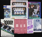 1990s-2000s Baseball Football Soccer Memorabilia Collection - Lot of 11 w/ Mickey Mantle Restaurant Postcard, Vince Lombardi Classic Programs & More 