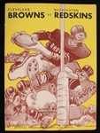 1959 Cleveland Browns vs Washington Redskins Official Program