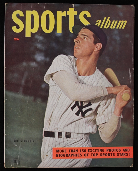 1948 Joe DiMaggio New York Yankees Joe Louis World Heavyweight Champion Sports Album Magazine 