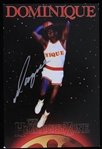 1982-1994 Dominique Wilkins Atlanta Hawks Autographed Postcard (JSA)