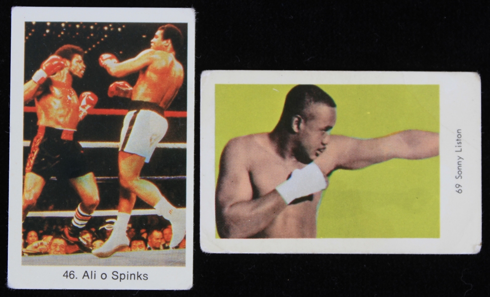 1978 Ali o Spinks #46 and Sonny Liston #69 Samlarsaker Trading Cards (Lot of 2)