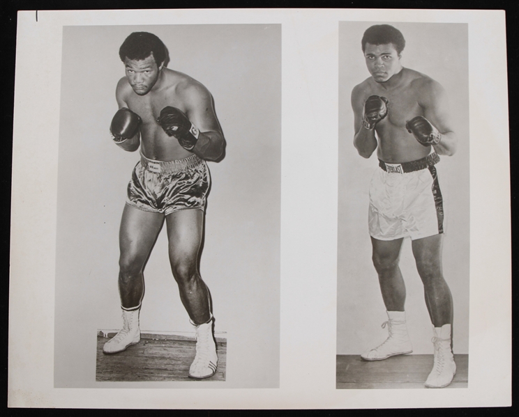 1974 Muhammad Ali and George Foreman 8"x10" B&W Photo