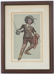 1904 Vanity Fair Lewis Waller Romantic Drama 15" x 21" Framed Original Lithograph