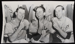1948 Bob Lemon Don Black Bob Feller Cleveland Indians 6" x 10" Photo