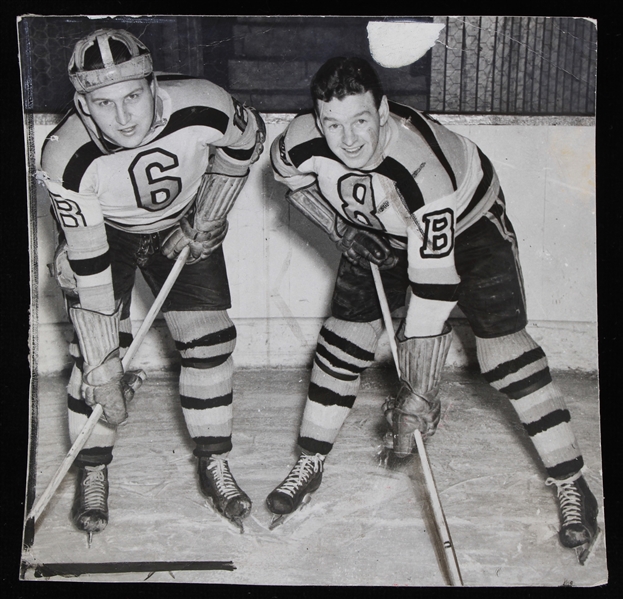 1945 Jack Crawford Boston Bruins 6.25" x 6.25" Photo