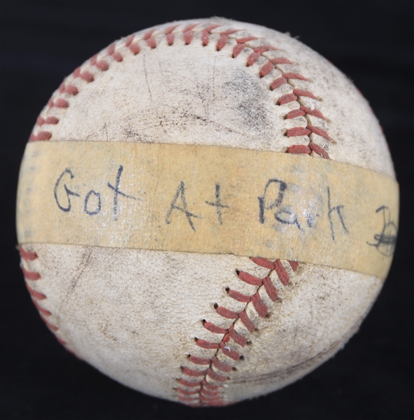 1973 Milwaukee Brewers Cleveland Indians OAL Cronin County Stadium Game Used Baseball (MEARS LOA)