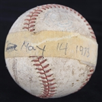 1973 Milwaukee Brewers Cleveland Indians OAL Cronin County Stadium Game Used Baseball (MEARS LOA)