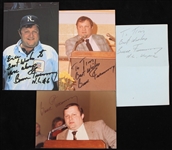 1980s Bruce Froemming NL Umpire Signed Snapshots & Slip - Lot of 4 (JSA)