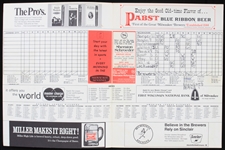 1970 Milwaukee Brewers Multi Signed Milwaukee County Stadium Partially Scored July 5th Scorecard w/ 7 Signatures (JSA) Inaugural Season 
