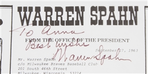 1979 Warren Spahn Milwaukee Braves The Blackholes 45 RPM Singles - Lot of 2 w/ 1 Signed (JSA)