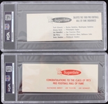 1969-73 NFL Hall of Fame Game Fawcett Stadium Canton Ohio Full Tickets - Lot of 2 (PSA Slabbed EX-MT 6 and NM 7)