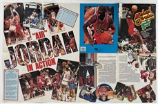 1990 Michael Jordan Chicago Bulls 21.5 x 34 Fold Out Poster 