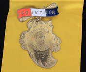 1897 William McKinley Souvenir Inauguration 1 Pinback Button on Yellow Ribbon