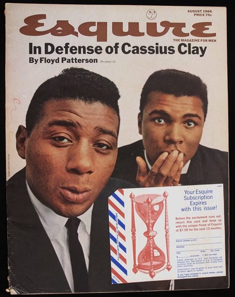 1966 Esquire Magazine with Cassius Clay (Muhammad Ali) on the Cover