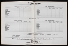 1956 Goose Tatum and Marques Haynes Harlem Magicians Game Program
