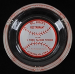 1950s Bill Zuber New York Yankees Glass Restaurant Ash Tray