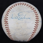 1958 Los Angeles Dodgers Team Signed ONL Giles Baseball w/ 18 Signatures Including Pee Wee Reese, Gil Hodges, Don Newcombe, Don Drysdale & More 
