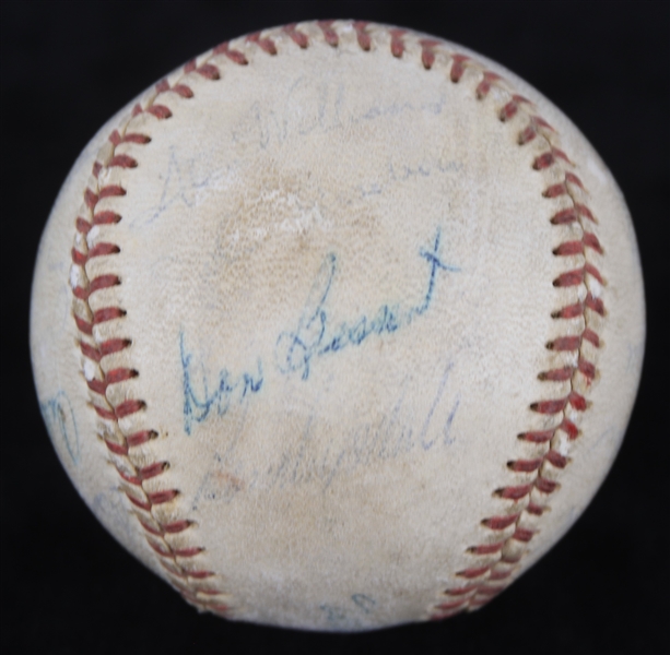 Lot Detail - 1958 Los Angeles Dodgers Team Signed ONL Giles Baseball w ...