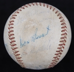 1958 Los Angeles Dodgers Team Signed ONL Giles Baseball w/ 18 Signatures Including Pee Wee Reese, Gil Hodges, Don Newcombe, Don Drysdale & More 