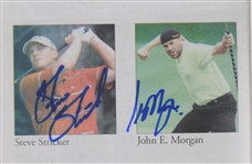 2006 John Deere Classic Multi Signed Flag & Newspaper Page w/ Michelle Wie, Sean O'Hair, Steve Stricker, John E. Morgan & More (JSA)