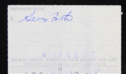 1990 George Foster Cincinnati Reds Signed Check (JSA)