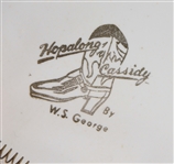 1950's Hopalong Cassidy To My Friend Hoppy 9.5 Ceramic Plate by WS George