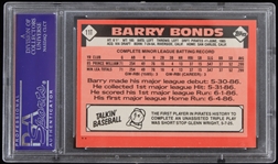 1986 Barry Bonds Pittsburgh Pirates Topps Trading Card #11T (PSA Slabbed)