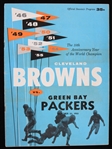 1955 Cleveland Brown Green Bay Packers Cleveland Municipal Stadium Game Program